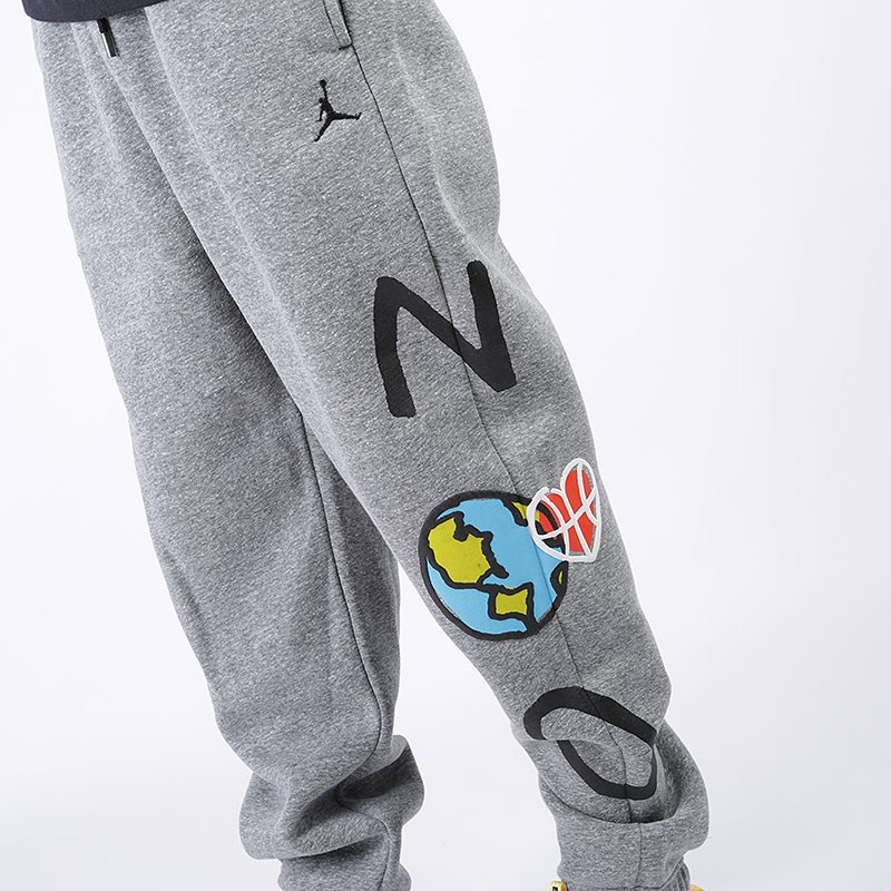 мужские серые брюки Jordan Why Not? Fleece Pants CW4263-091 - цена, описание, фото 3